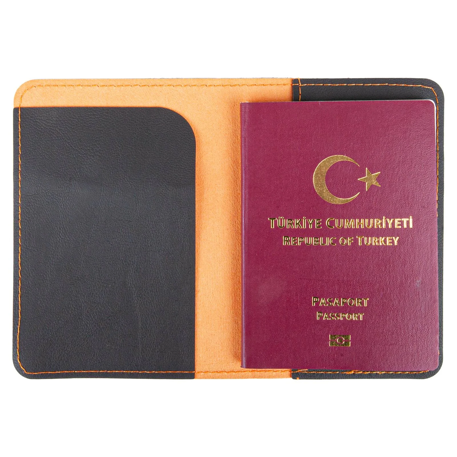 PASAPORTLUK TURUNCU DERİ