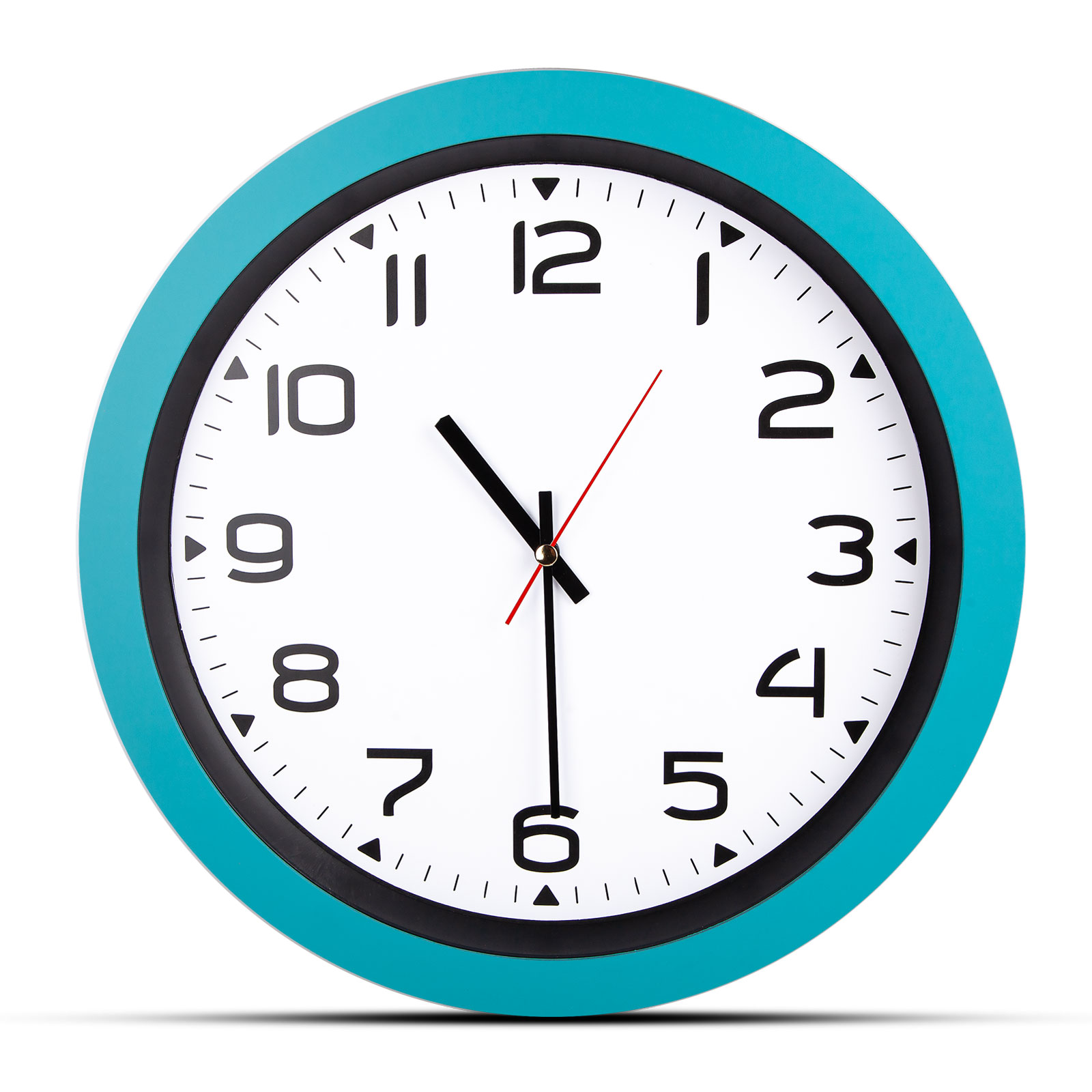 HERA TURKUAZ PLASTİK KASA DUVAR SAATİ (350MM)