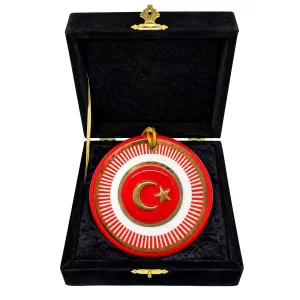 TUĞRA KIRMIZI AYYILDIZ DEKORATİF DUVAR ASKISI