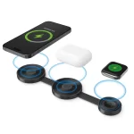 KERVAN SİYAH 3 LÜ WIRELESS ŞARJ STANDI