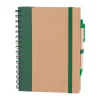 PURSAKLAR YEŞİL SPİRALLİ TARİHSİZ DEFTER (15X21 CM)