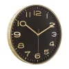 HADES406 SİYAH-ALTIN METALİZE ÇERÇEVE DUVAR SAATİ(380 MM)