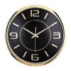 HELLEN404 SİYAH-ALTIN METALİZE ÇERÇEVE DUVAR SAATİ (420 MM)