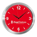 TRİTON091 GÜMÜŞ METAL KASA DUVAR SAATİ (350 MM)