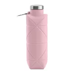 AYDENİZ PEMBE 700 ML KATLANABİLİR SİLİKON MATARA