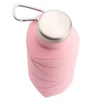 AYDENİZ PEMBE 700 ML KATLANABİLİR SİLİKON MATARA