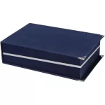 KAŞMİR LACİVERT KADİFE PLAKET KUTUSU (14X24 CM)